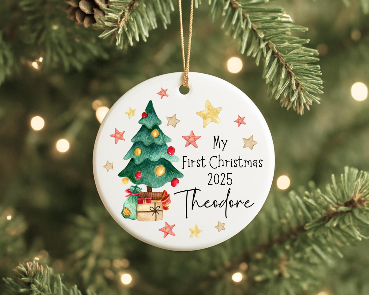 My First Christmas Decoration Personalised Baby Xmas Tree Ornament 2025 Gift