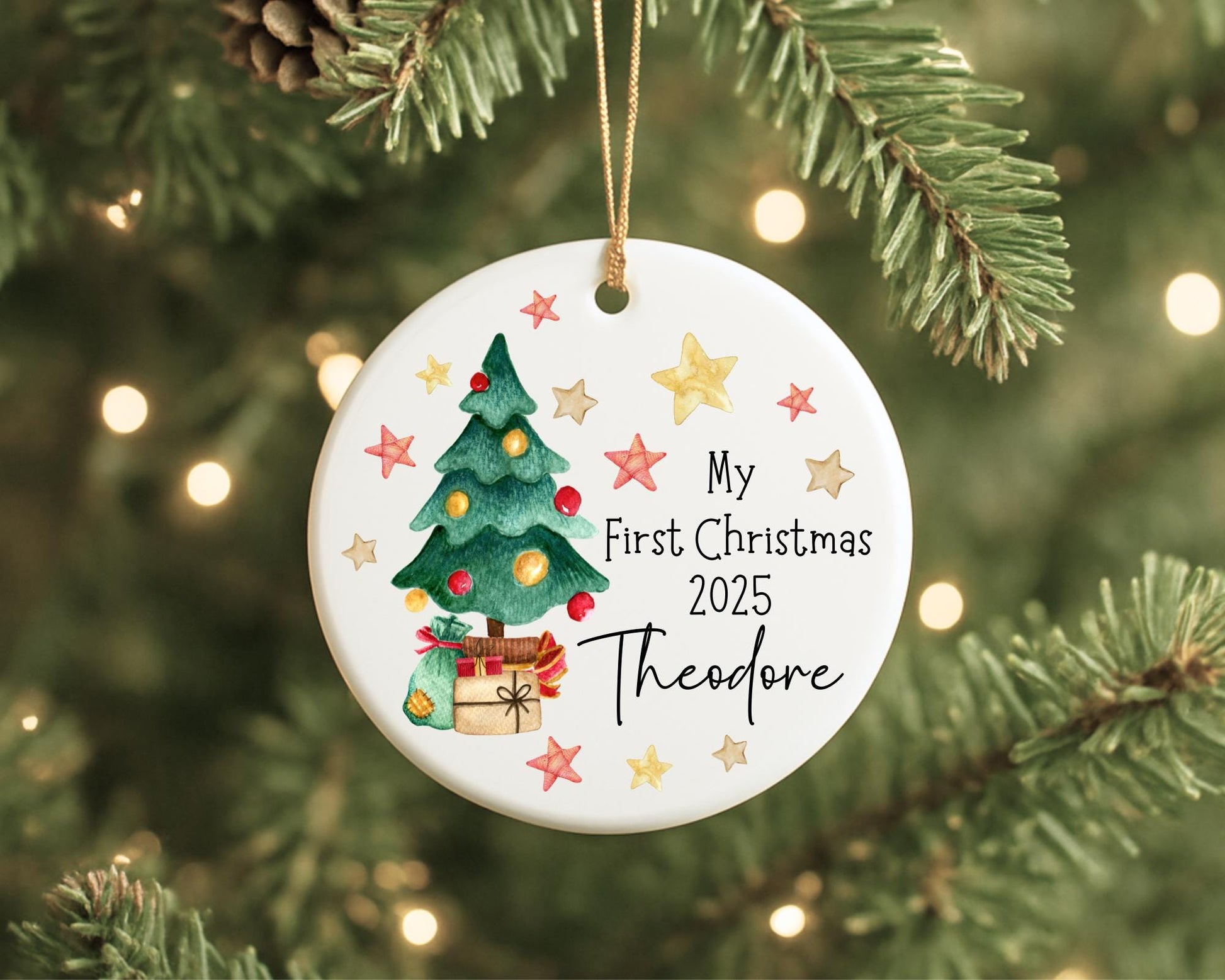 My First Christmas Decoration Personalised Baby Xmas Tree Ornament 2025 Gift