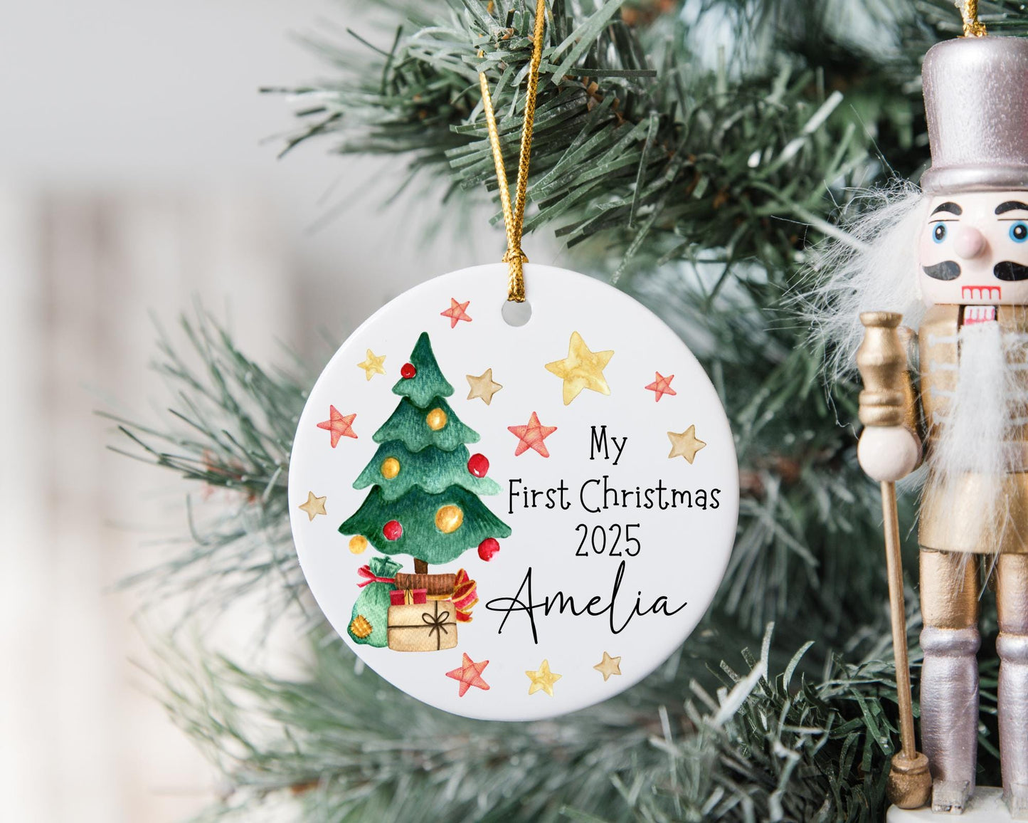 My First Christmas Decoration Personalised Baby Xmas Tree Ornament 2025 Gift