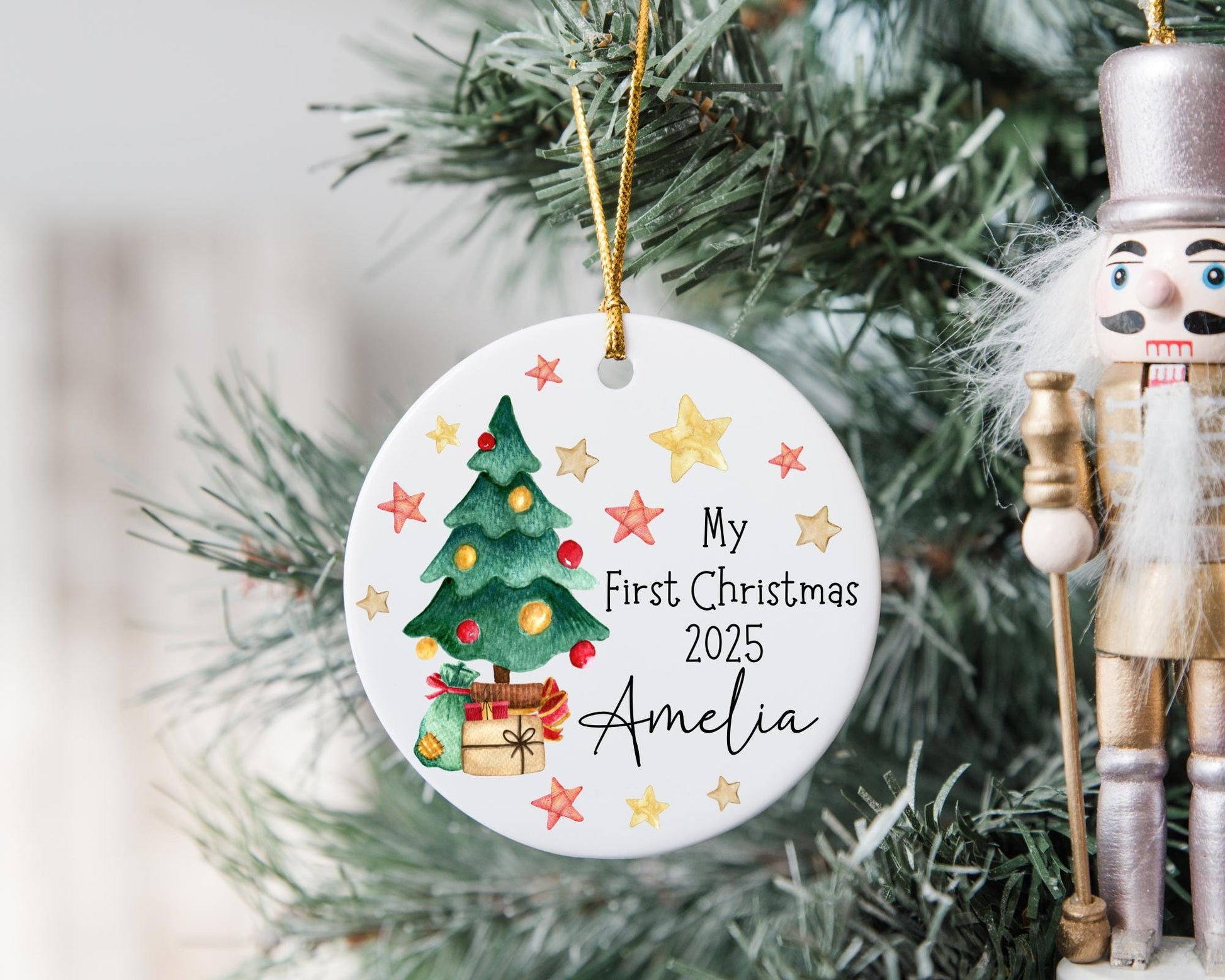 My First Christmas Decoration Personalised Baby Xmas Tree Ornament 2025 Gift