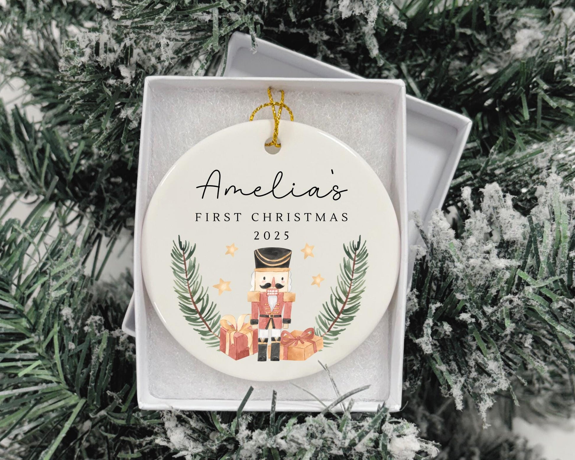 Personalised First Christmas Decoration Baby's First Xmas Tree Ornament Gift
