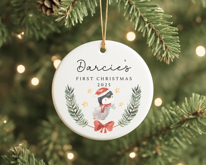 Personalised First Christmas Decoration Baby's First Xmas Tree Ornament Gift