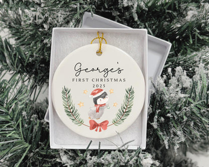 Personalised First Christmas Decoration Baby's First Xmas Tree Ornament Gift