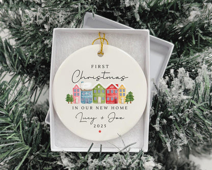 First Christmas In New Home Decoration Personalised Couple Ornament Moving House Gift