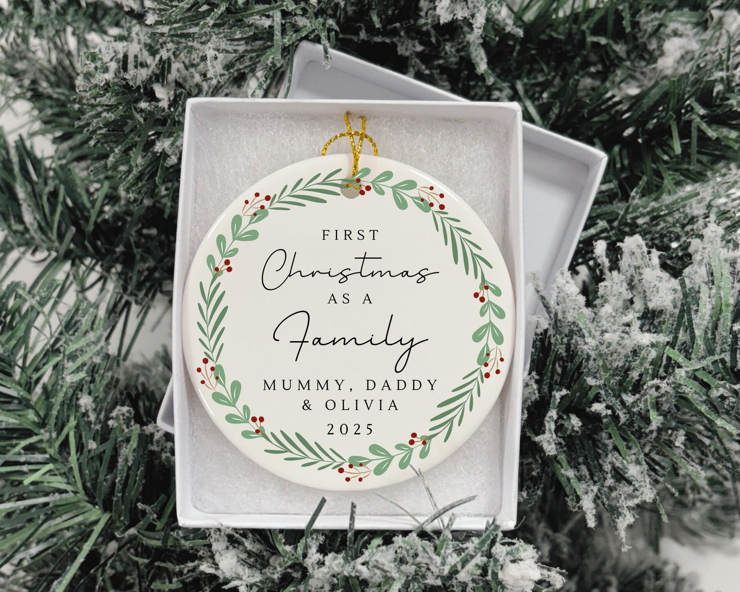 First Christmas As A Family Personalised Ornament Baby First Xmas 2025 Gift