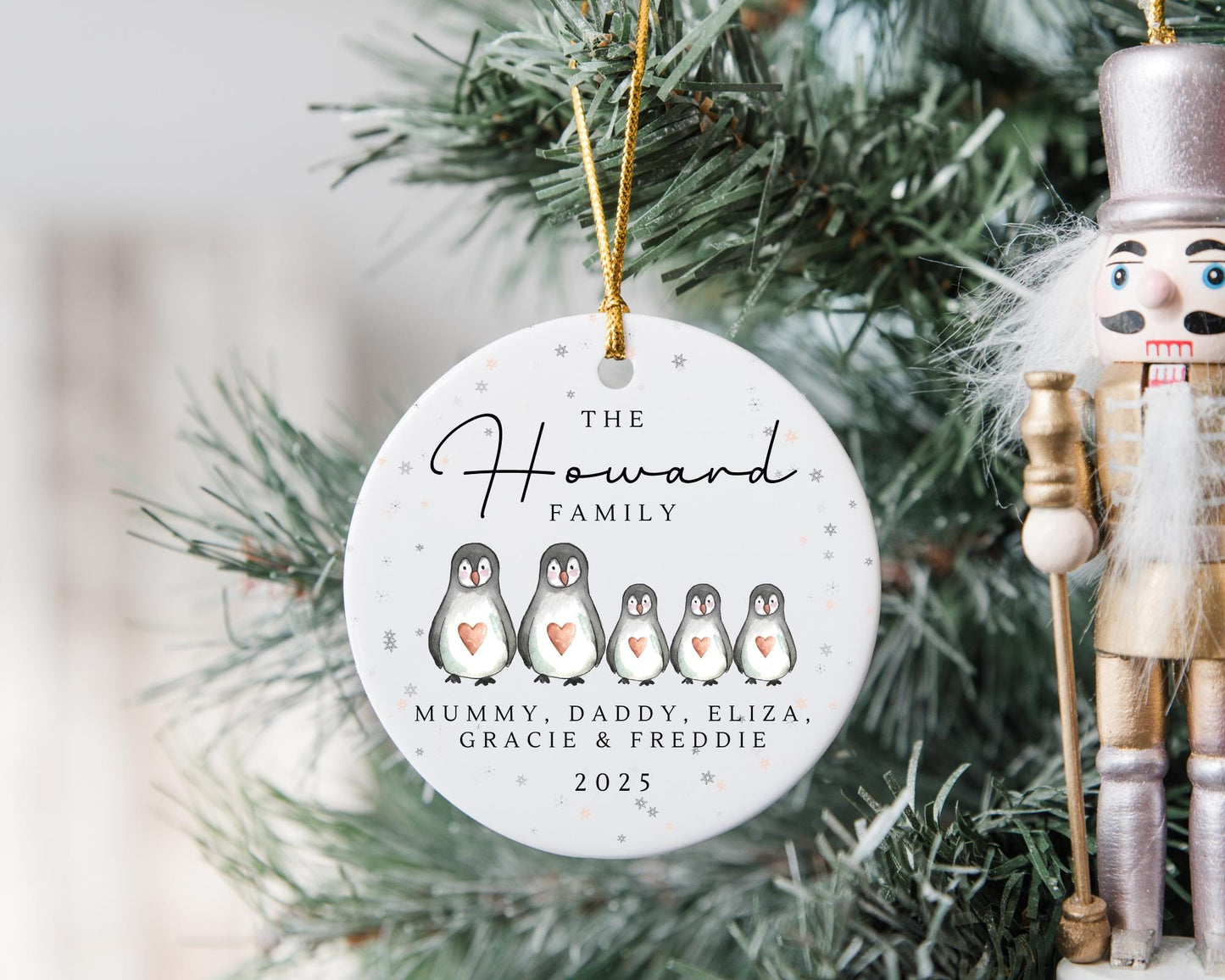 Family Christmas Ornament Personalised Names Decoration 2025 Gift