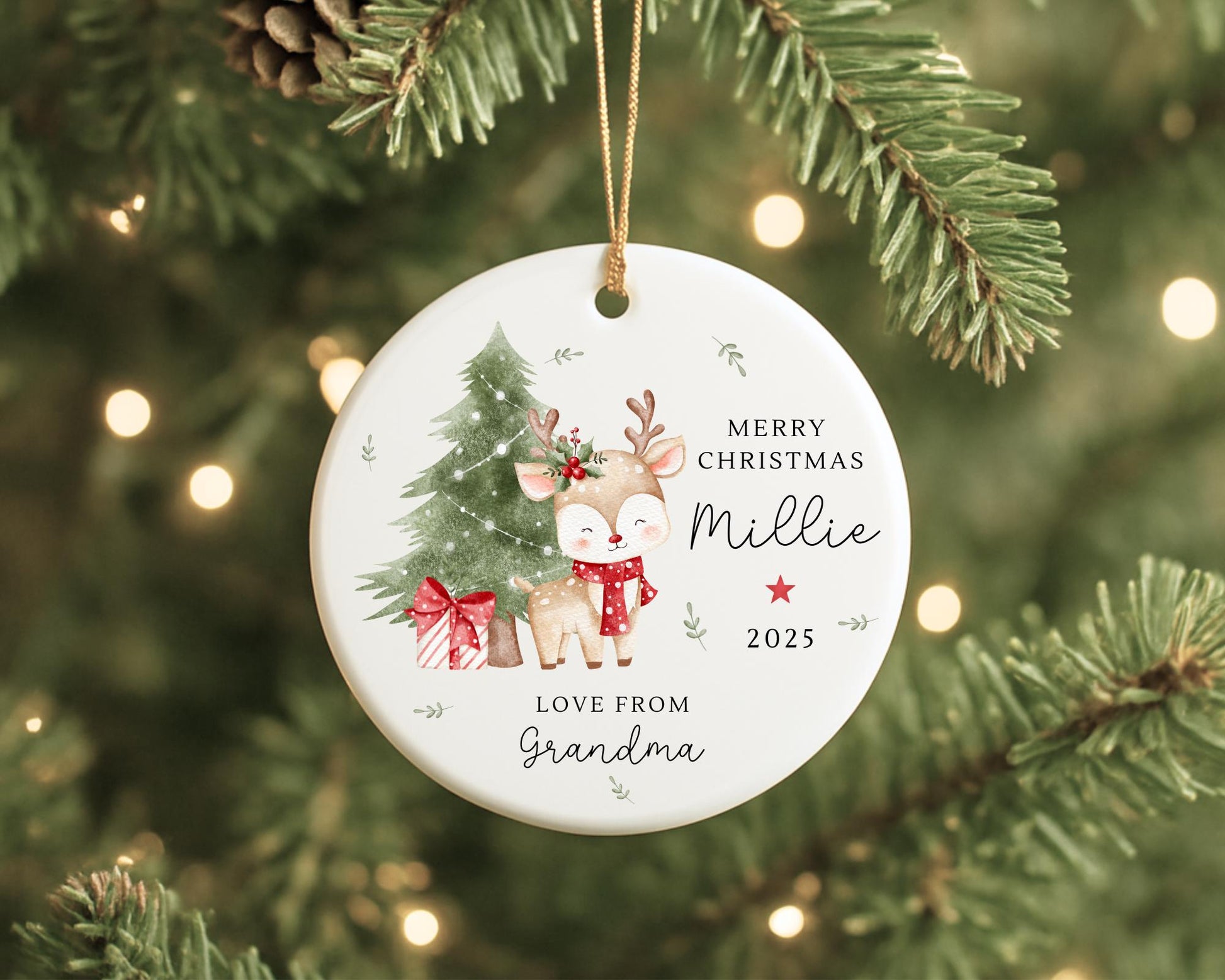 Personalised Children's Christmas Ornament Baby First Xmas Decoration 2025 Gift