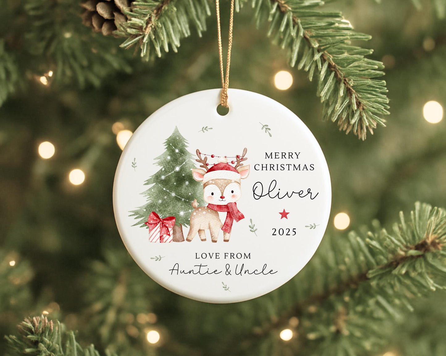 Personalised Children's Christmas Ornament Baby First Xmas Decoration 2025 Gift