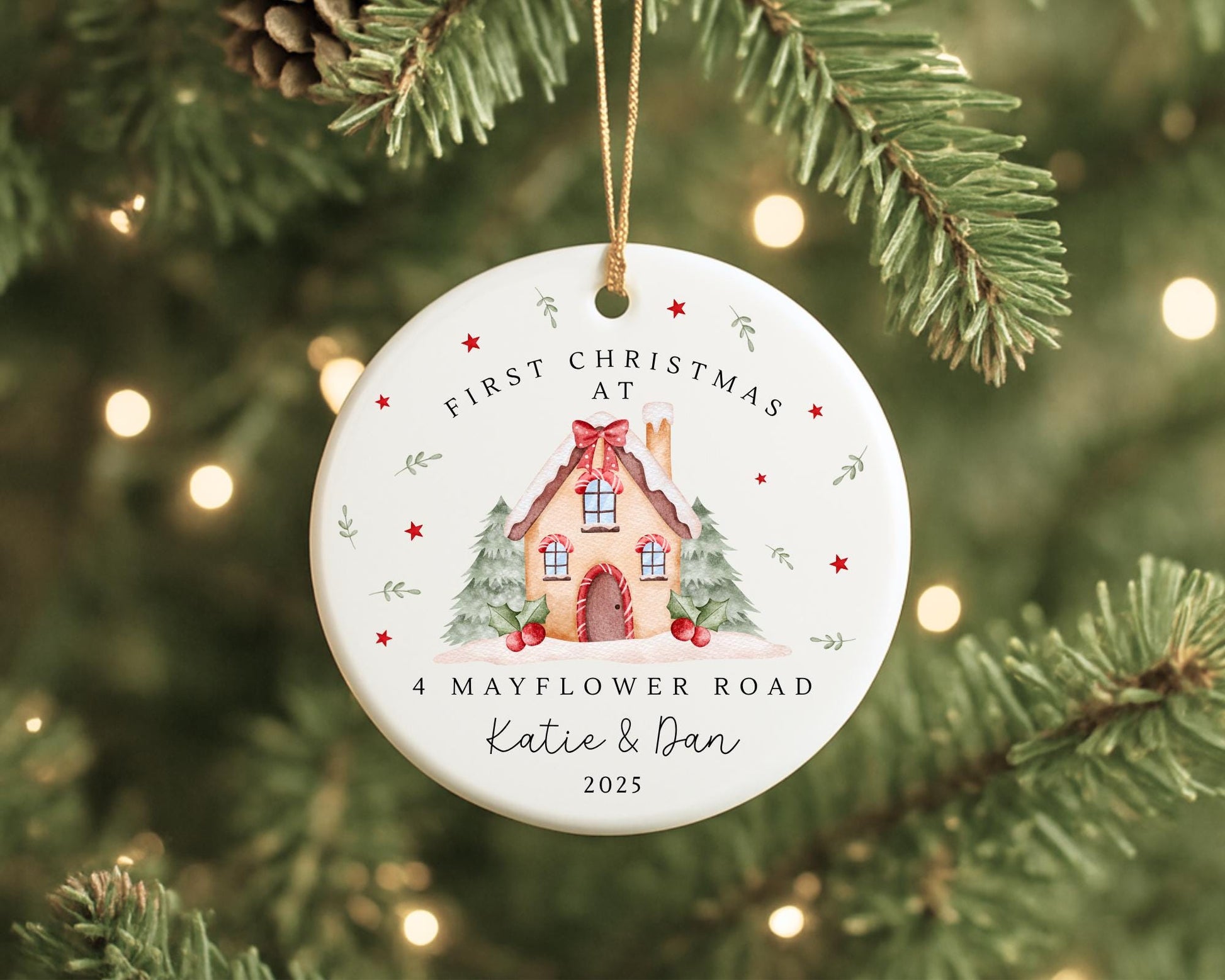 Personalised New Home Christmas Ornament Couple Moving House Gift
