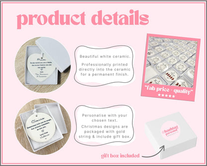 Baby First Christmas Ornament 1st Xmas Keepsake Tree Decoration Reindeer Gift