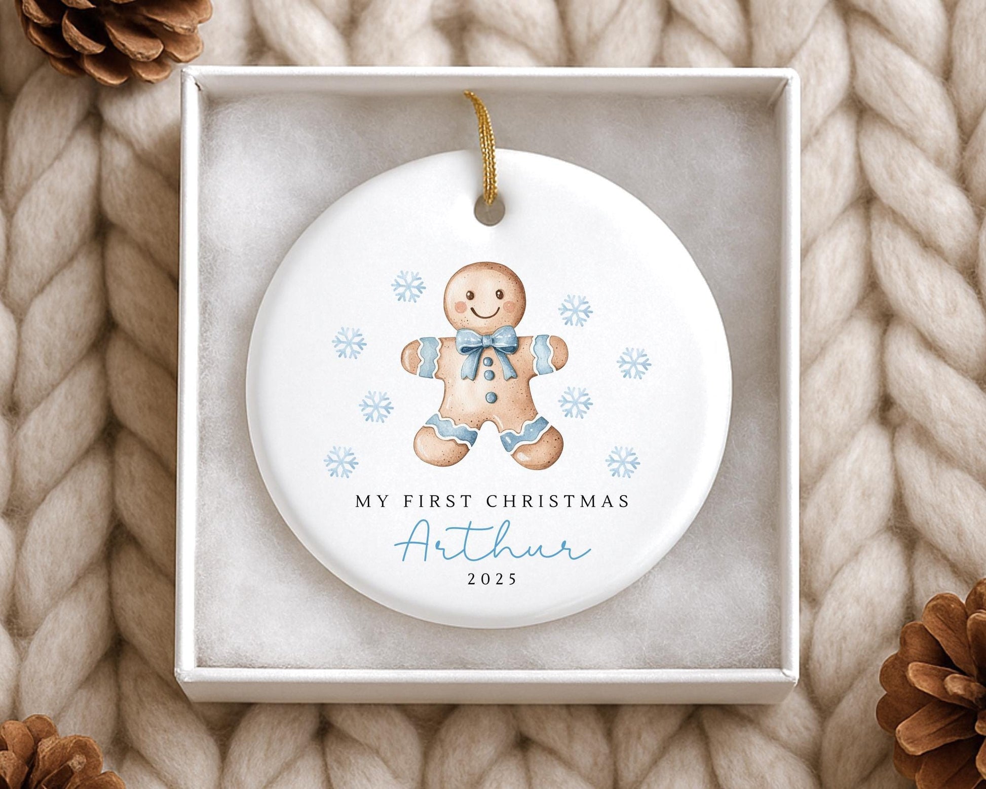 Baby First Christmas Ornament 1st Xmas Keepsake Tree Decoration Gingerbread Gift