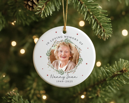 Memorial Christmas Ornament Personalised Family Remembrance Tree Decoration