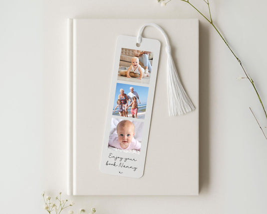 Personalised Photo Bookmark Grandma Nanny Metal Birthday Gift