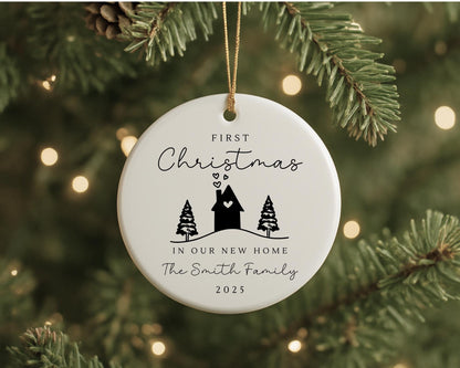 First Christmas In New Home Decoration Personalised Couple Moving House Gift