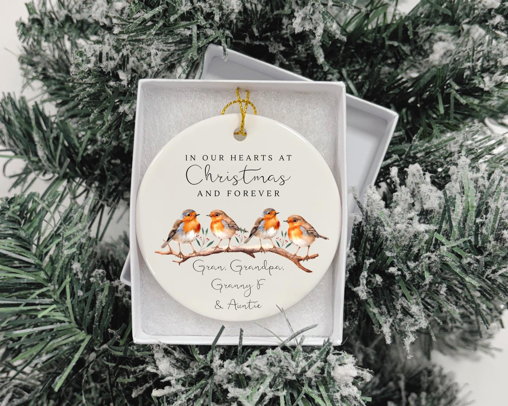 Memorial Christmas Decoration Personalised Gift Memory Remembrance Keepsake
