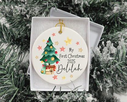My First Christmas Decoration Personalised Baby Xmas Tree Ornament 2025 Gift