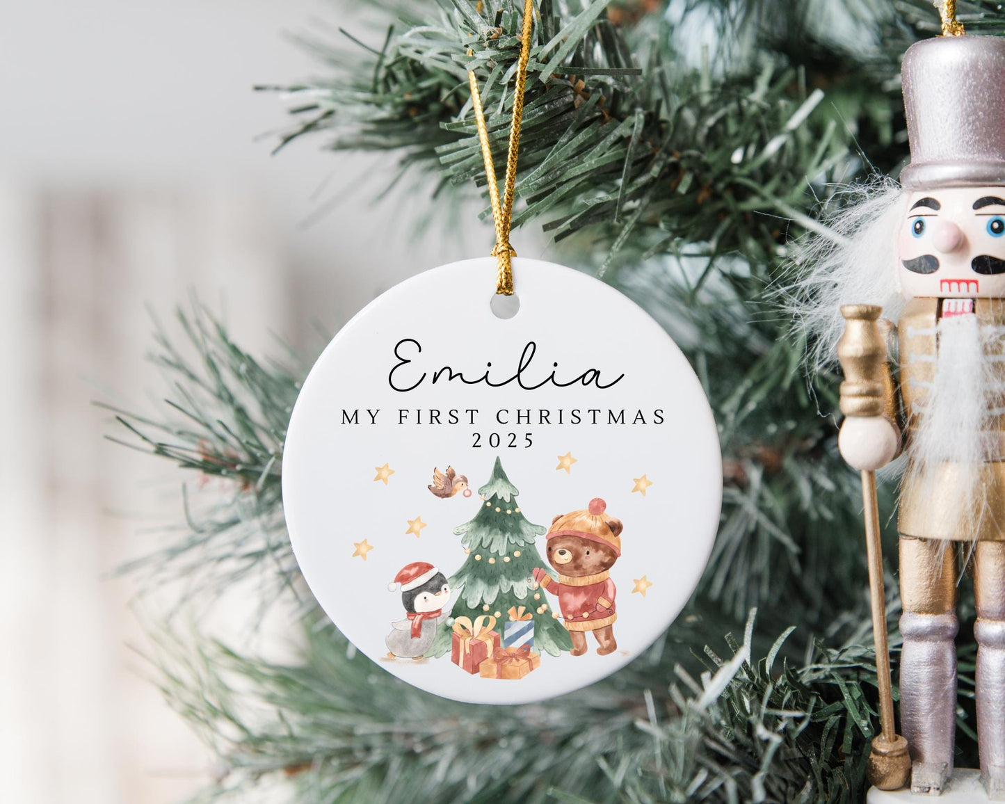 Personalised First Christmas Decoration Baby's First Xmas Tree Ornament Gift