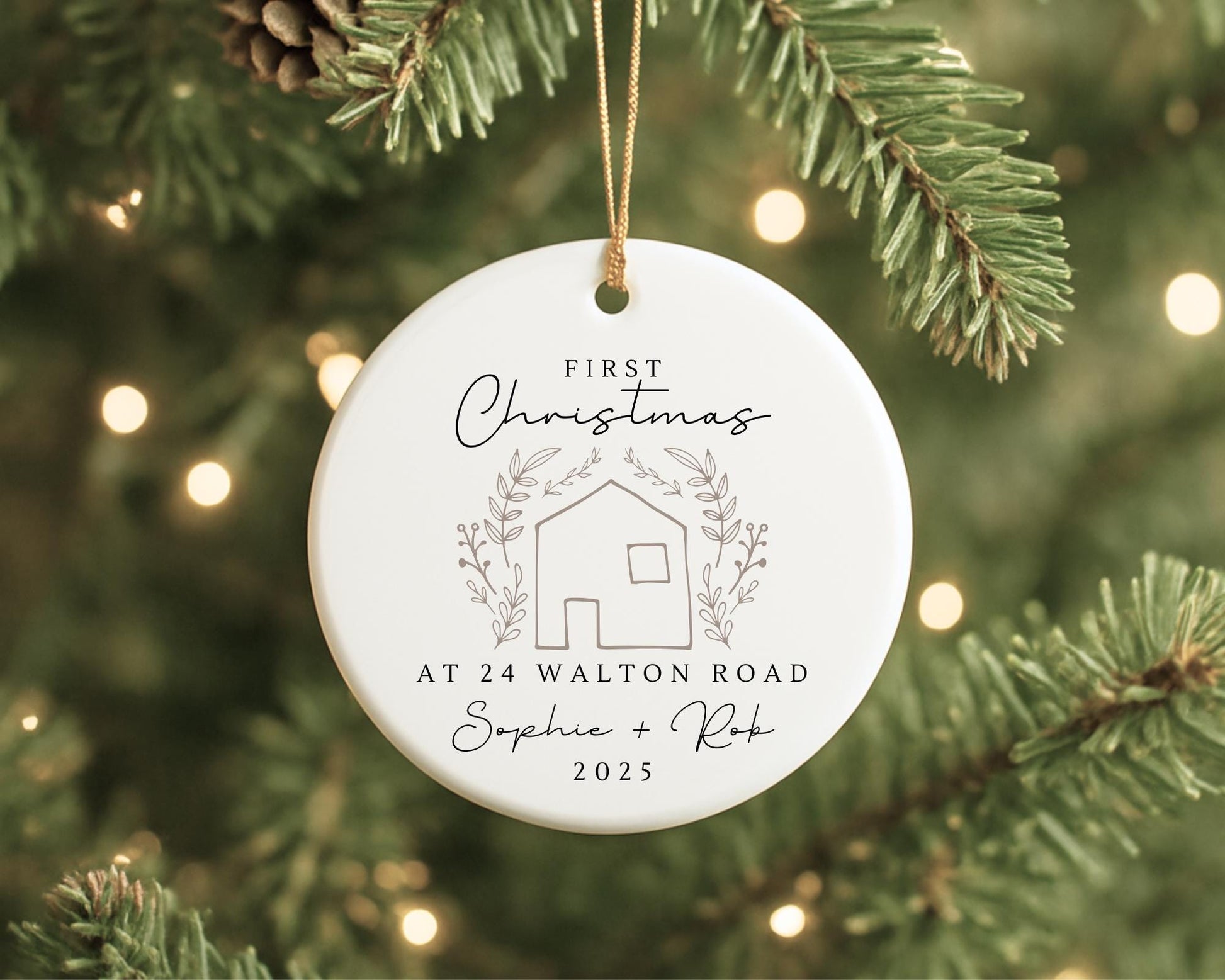 New Home Personalised Christmas Decoration Couple Moving House Gift