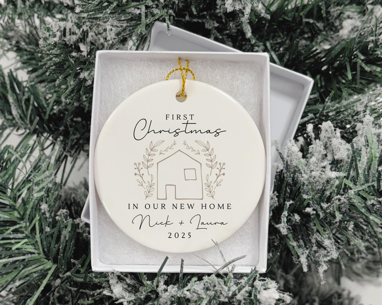 New Home Personalised Christmas Decoration Couple Moving House Gift