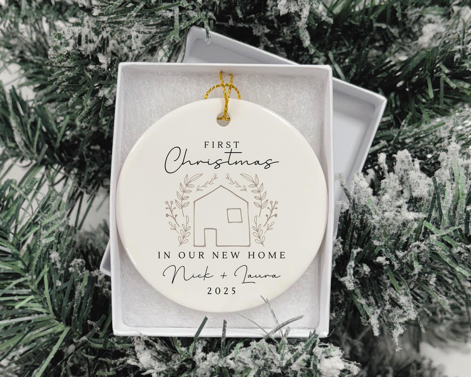 New Home Personalised Christmas Decoration Couple Moving House Gift