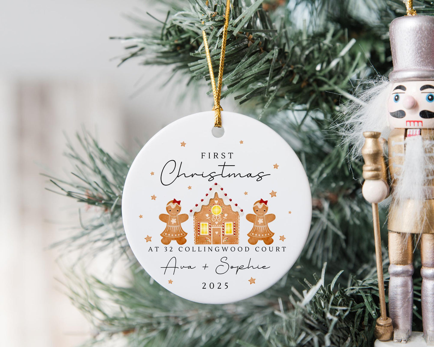First Christmas In New Home Decoration Personalised Couple Ornament Moving House Gift