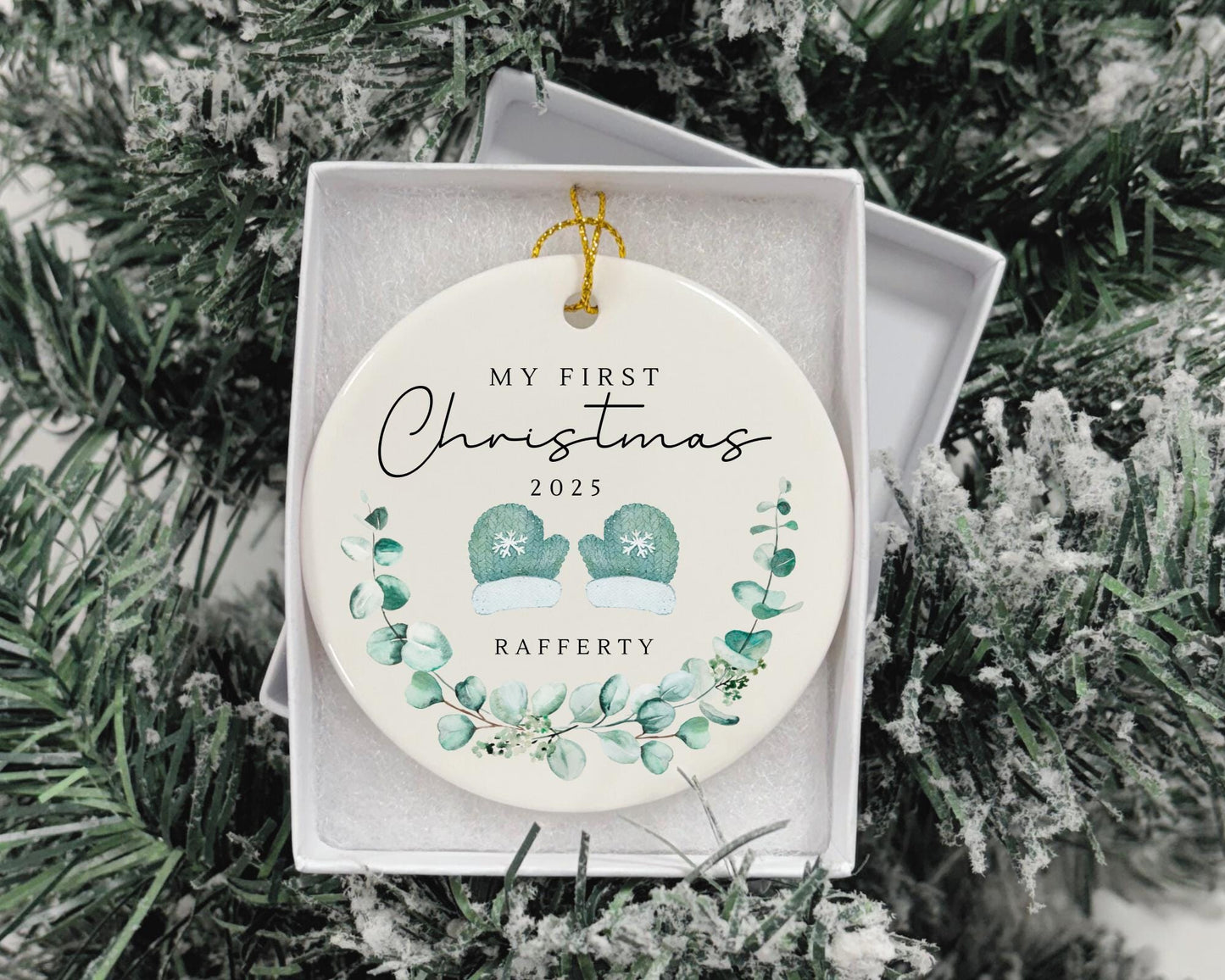 My First Christmas Ornament Personalised Baby First Xmas Decoration 2025 Gift