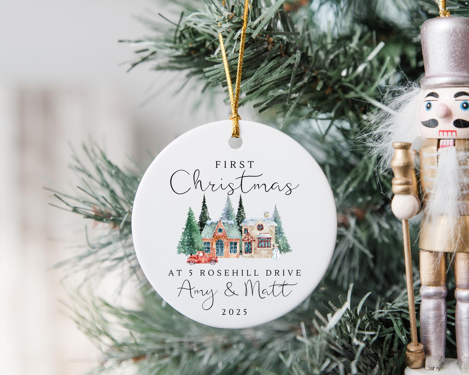Personalised New Home Christmas Ornament Couple Moving House Gift