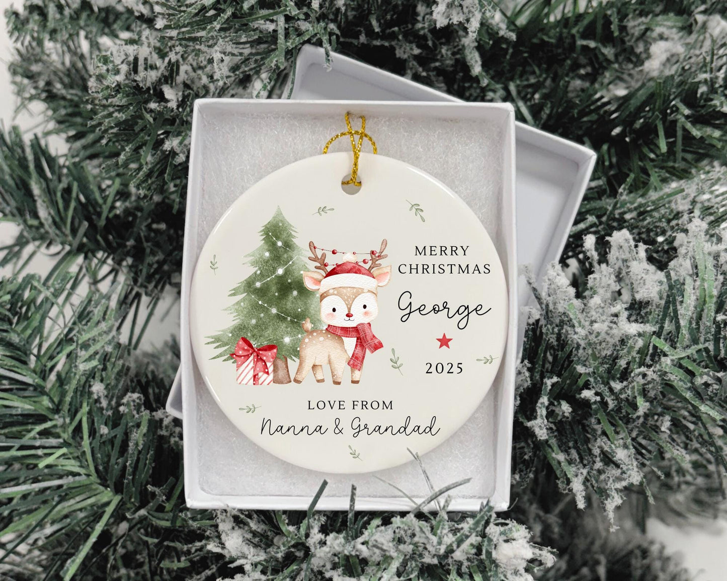 Personalised Children's Christmas Ornament Baby First Xmas Decoration 2025 Gift