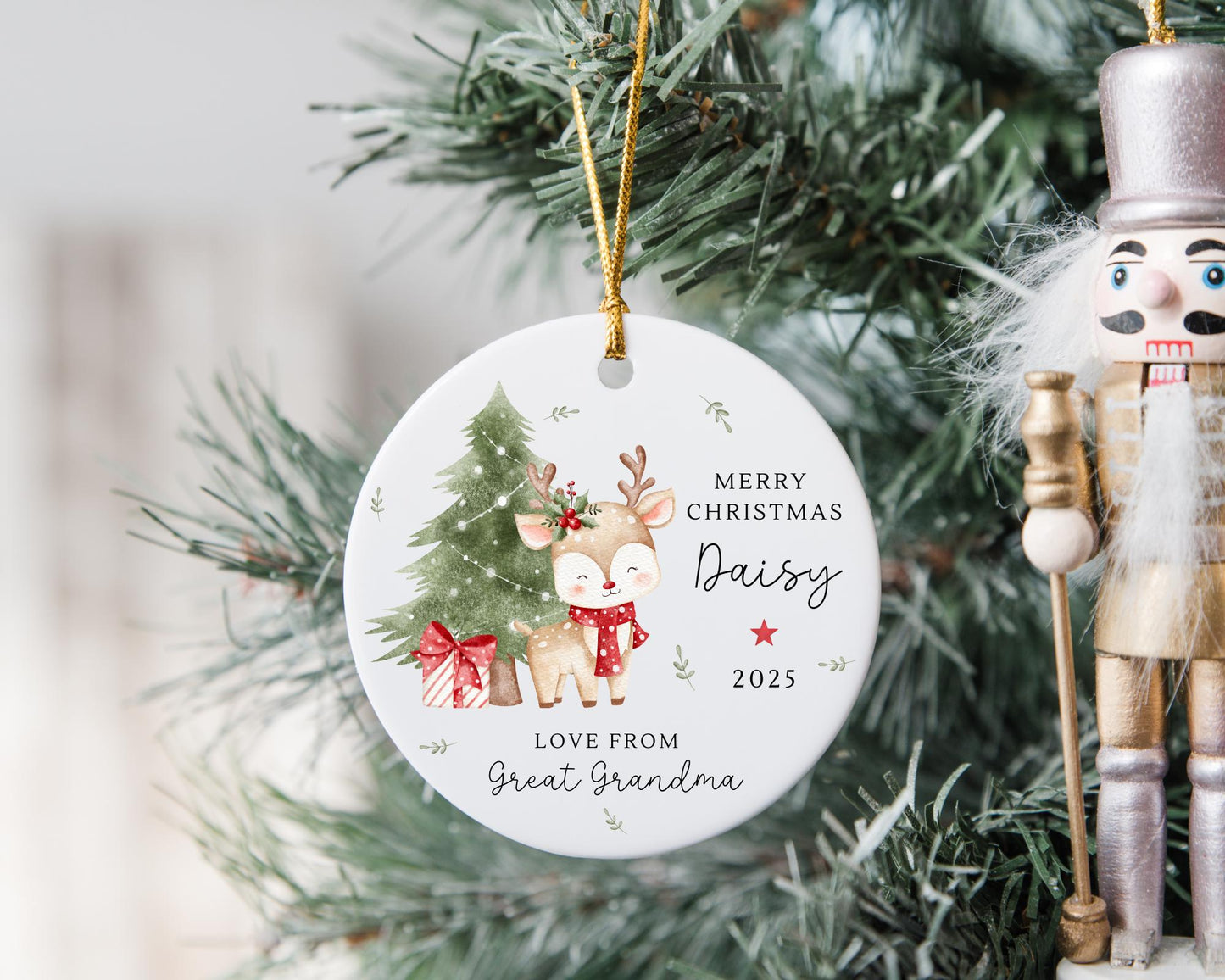 Personalised Children's Christmas Ornament Baby First Xmas Decoration 2025 Gift