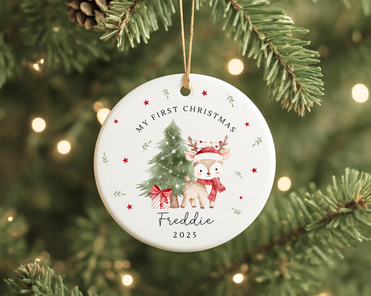 Personalised My First Christmas Ornament Baby First Xmas Ceramic Decoration 2025 Gift