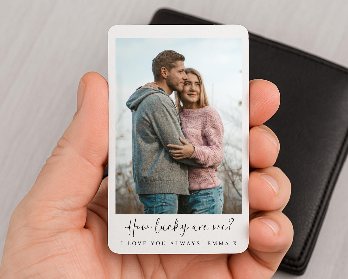 Valentine's Day Photo Gift Couples Personalised Wallet Card Wedding Anniversary Gift