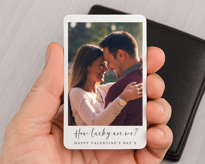 Valentine's Day Photo Gift Couples Personalised Wallet Card Wedding Anniversary Gift