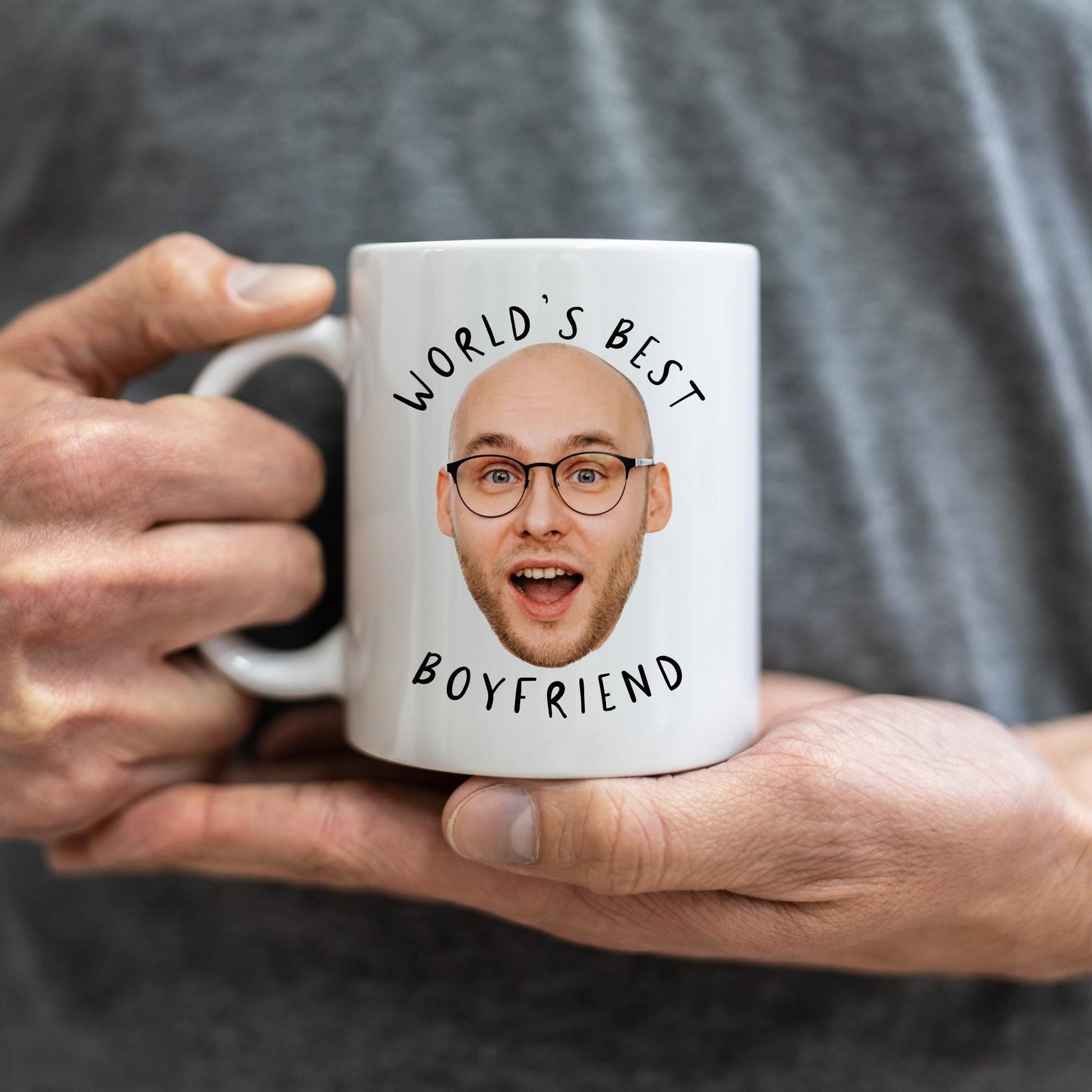 Boyfriend Photo Mug - Husband Birthday Gift - Personalised Funny Face - Valentine's Day Gift - Anniversary Present