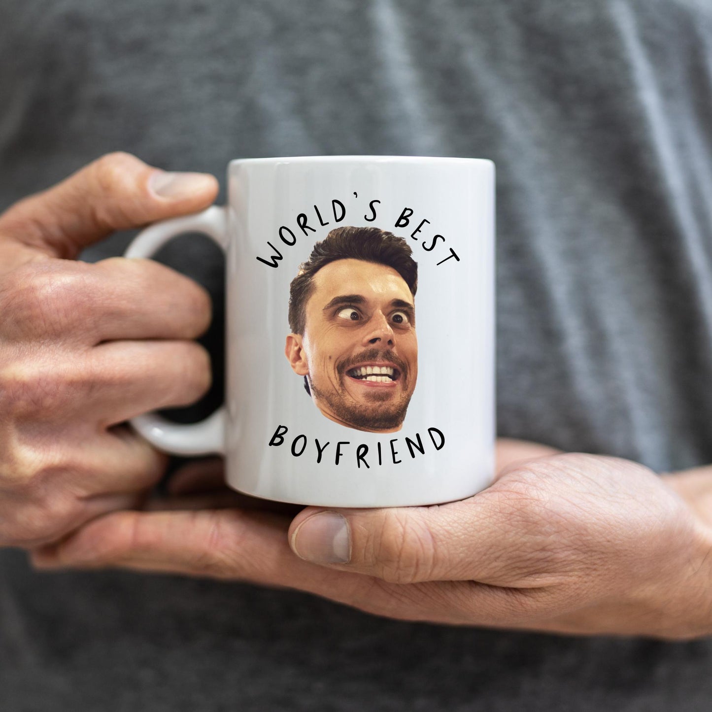 Boyfriend Photo Mug - Husband Birthday Gift - Personalised Funny Face - Valentine's Day Gift - Anniversary Present