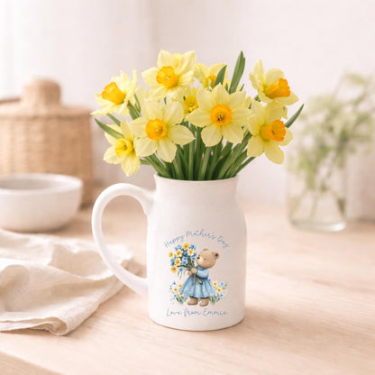 Personalised Vase Mother's Day Mummy Mum Ceramic Flower First Mothers Day Gift