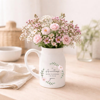 Personalised Vase Grandma Nanny Auntie Ceramic Flower Jug Gift