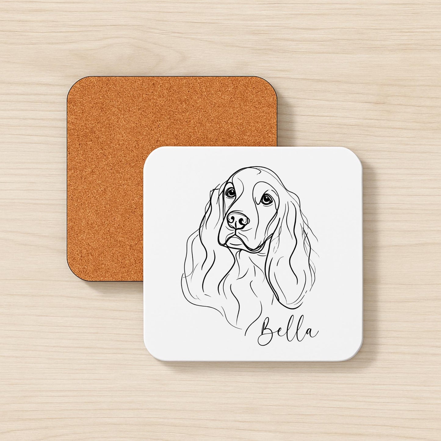 Cocker Spaniel Personalised Mug Line Art Dog Gift