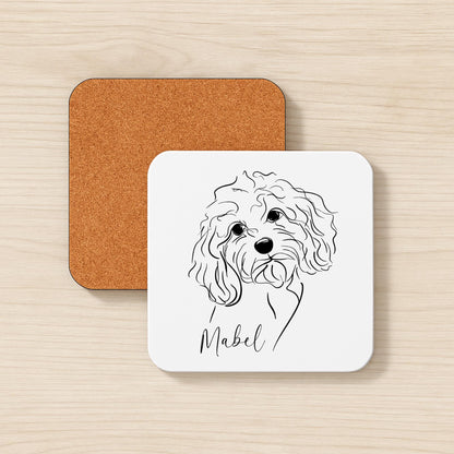 Cockapoo Personalised Mug Line Art Dog Gift