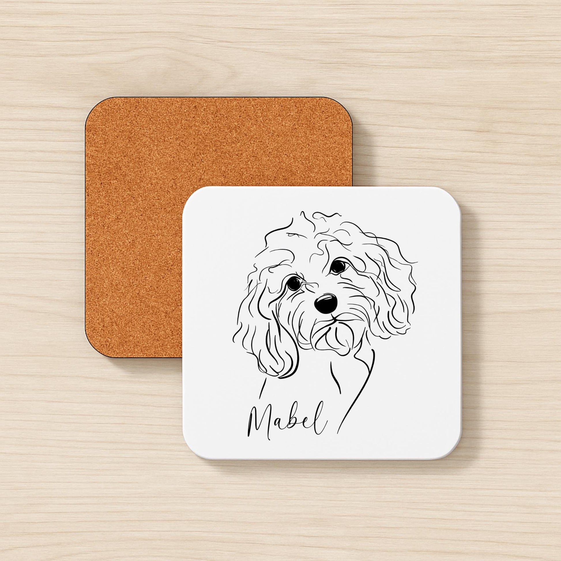 Cockapoo Personalised Mug Line Art Dog Gift