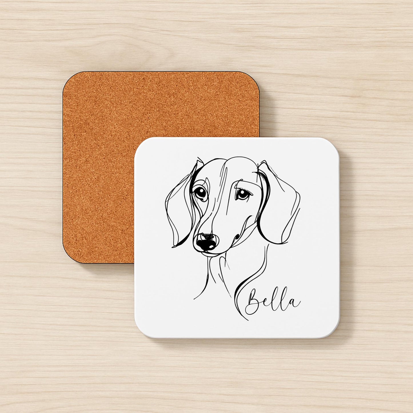 Dachshund Personalised Mug Sausage Dog Line Art Gift
