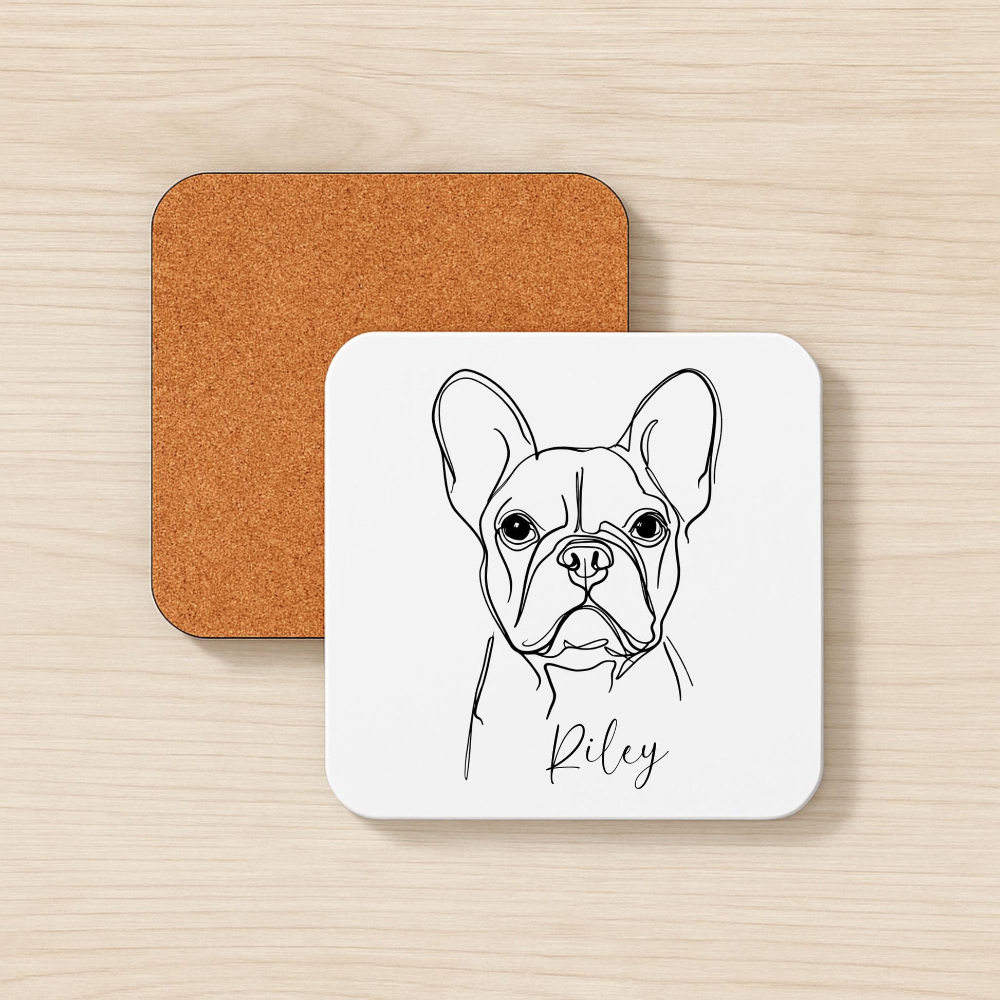 French Bulldog Personalised Mug Line Art Frenchie Dog Gift