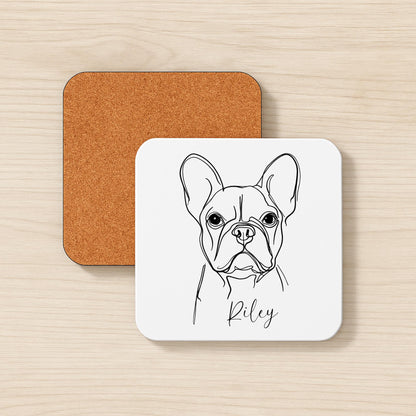 French Bulldog Personalised Mug Line Art Frenchie Dog Gift