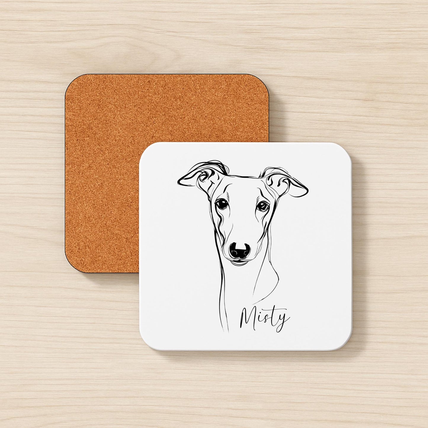 Greyhound Personalised Mug Line Art Dog Gift