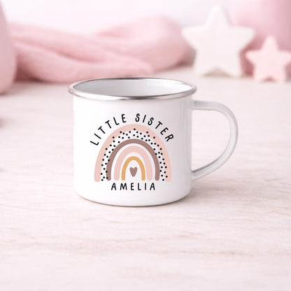 Personalised Children's Mug Big Sister Enamel Kids Cup Gift