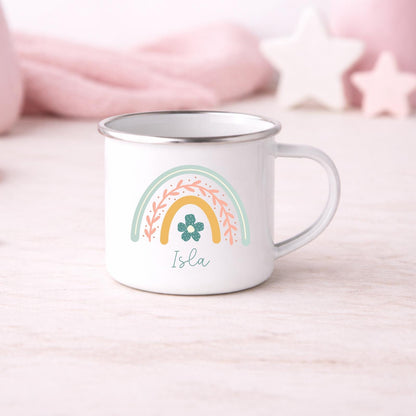 Personalised Children's Mug Big Little Sister Enamel Kids Cup Gift