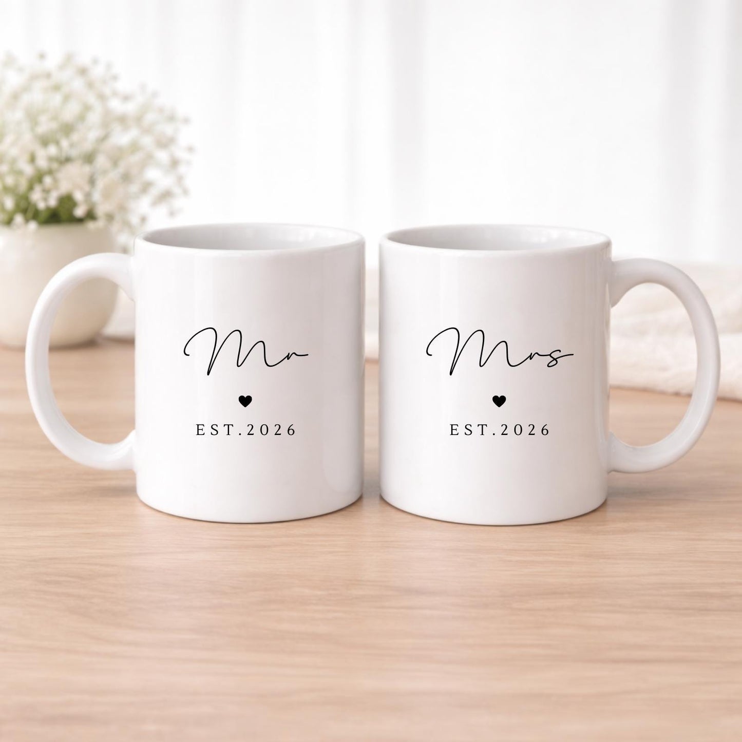 Mr & Mrs Mug Personalised Wedding Newly Weds Gift
