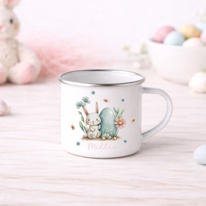 Personalised Easter Mug Children's Enamel Kids Cup Gift