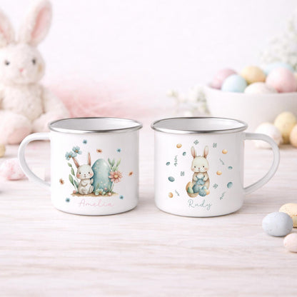 Personalised Easter Mug Children's Enamel Kids Cup Gift