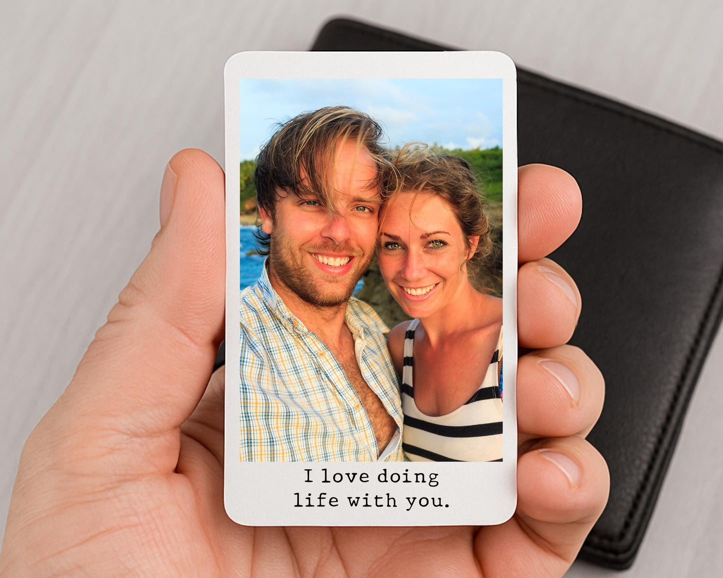 Valentine's Personalised Photo Wallet Card Couple Wedding Anniversary Gift