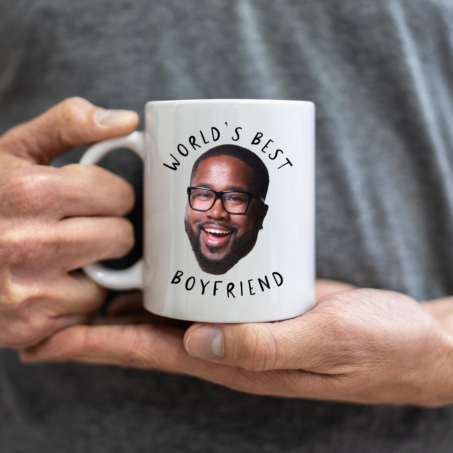 Boyfriend Photo Mug - Husband Birthday Gift - Personalised Funny Face - Valentine's Day Gift - Anniversary Present